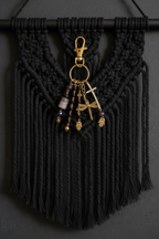 Decorative Beaded Charm Keychain Accessory