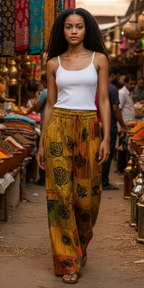 Casual Bohemian Style Wide Leg Cargo Pants