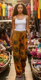 Casual Bohemian Style Wide Leg Cargo Pants