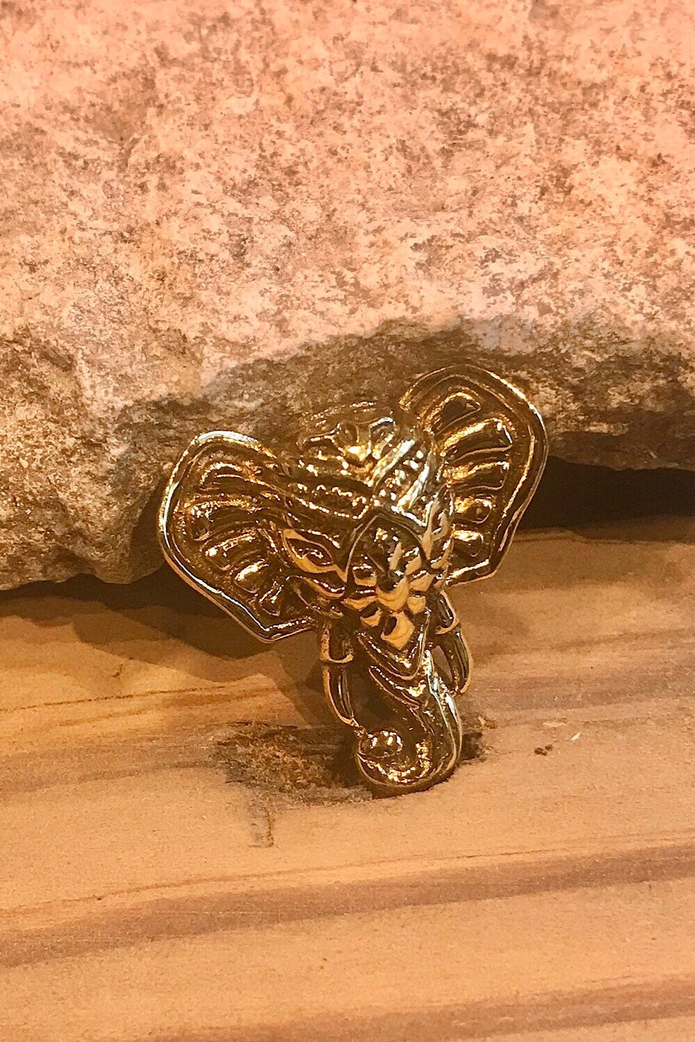 Elephant ring, Gift for her/Him Adjustable ring, Gold brass/Silver ring, Trendy jewelry, Festival Jewelry, Boho, Gypsi, Spiritual Ring