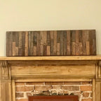 Wall Reclaimed Wood Art Decor, modern large Rustic Mix Media, Sculpture Geometric Abstract County Cabin 3d Mosaic Farmhouse Coastal Wall Art