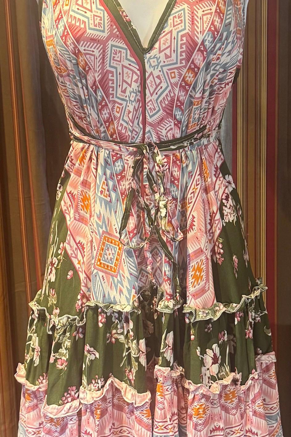 Boho Ruffle Dress, Hippie Dress, Open back Dress, Bohemian Festival Ethnic Dress, Boho Dress, Beach Halter Ruffle Dress Gypsy Boho Dress