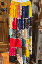 Boho long Skirt, Patchwork Long Maxi Skirt, Bohemian Boho Chic Festival Skirt, Ethnic Hippie Summer One Size Feminine Long Skirt, Boho SkIrt