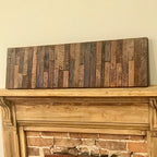 Wall Reclaimed Wood Art Decor, modern large Rustic Mix Media, Sculpture Geometric Abstract County Cabin 3d Mosaic Farmhouse Coastal Wall Art