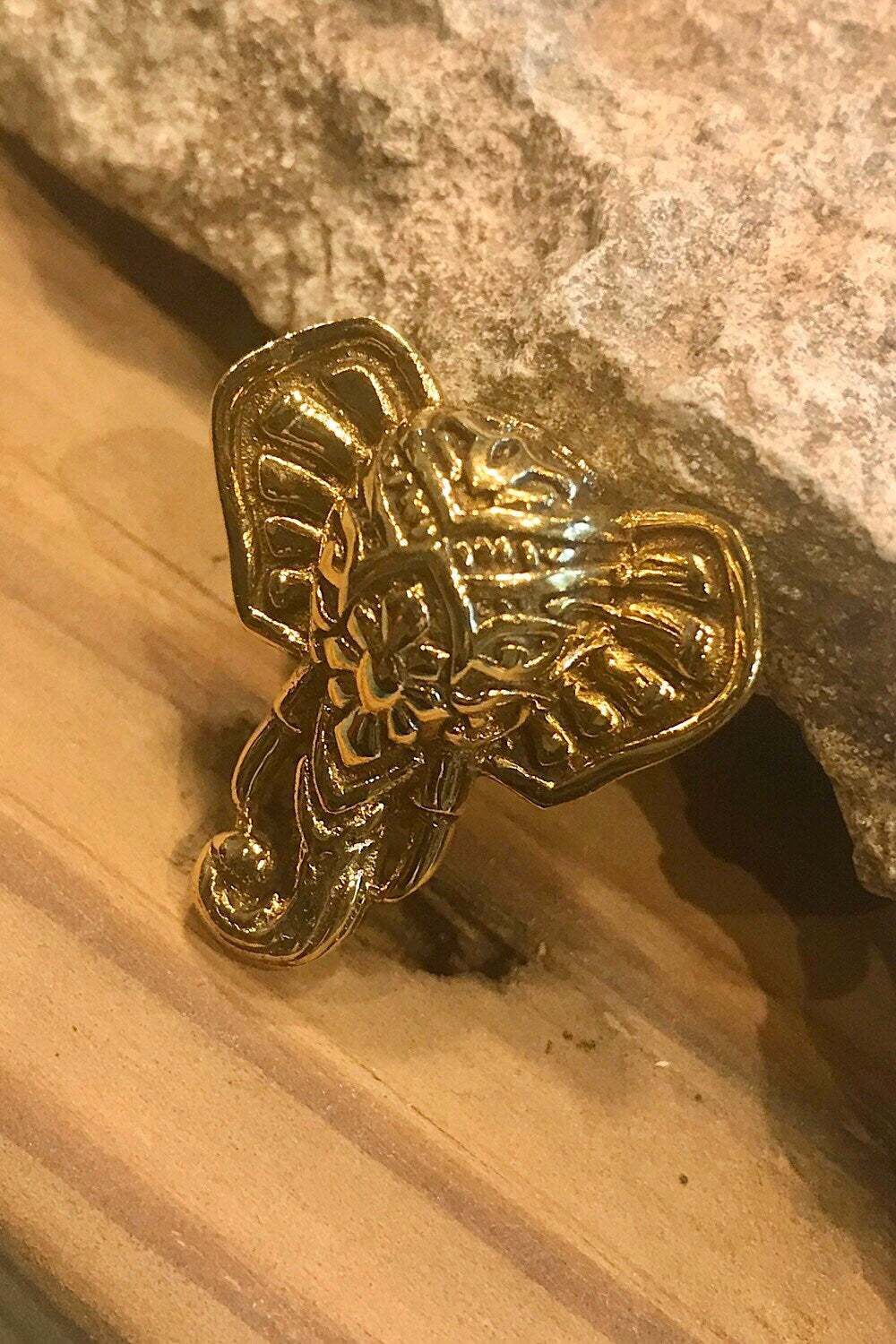Elephant ring, Gift for her/Him Adjustable ring, Gold brass/Silver ring, Trendy jewelry, Festival Jewelry, Boho, Gypsi, Spiritual Ring