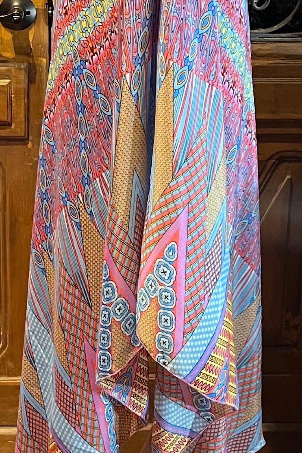 Boho Silky Dress, Bohemian Halter, Dress Ethnic Beach Dress, Festival Dress, Hippie Dress, Vintage Silk style Dress, Boho Chic Gypsy Dress