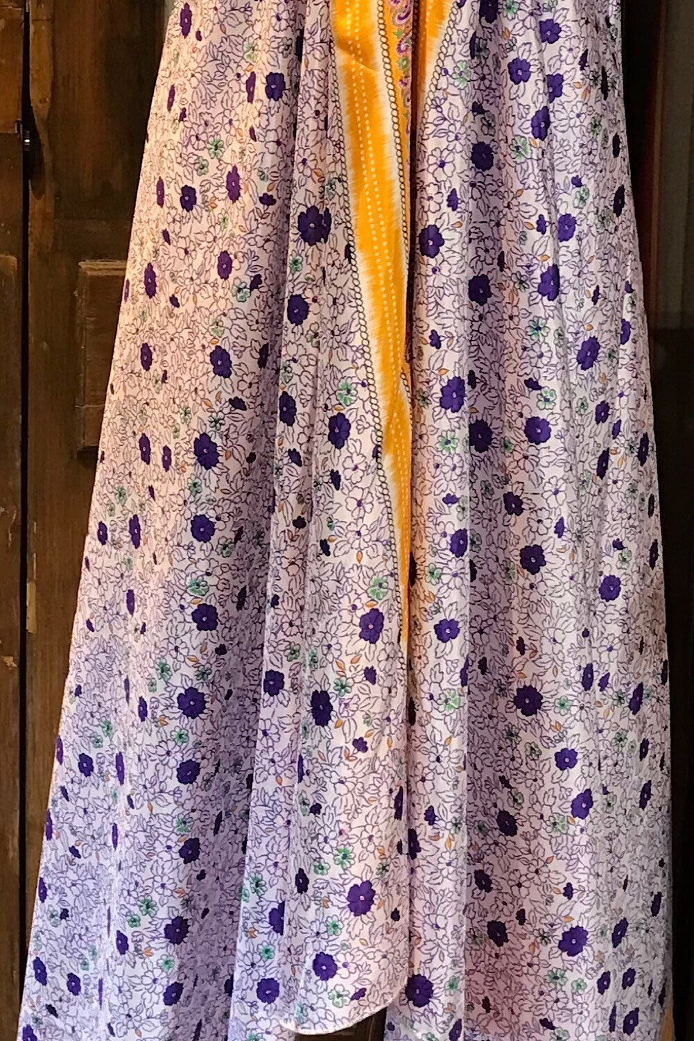 Boho Silk Dress, Bohemian Halter, Dress Ethnic Beach Dress, Festival Dress, Hippie Dress, Vintage Recycled Silk Dress, Boho Chic Gypsy Dress