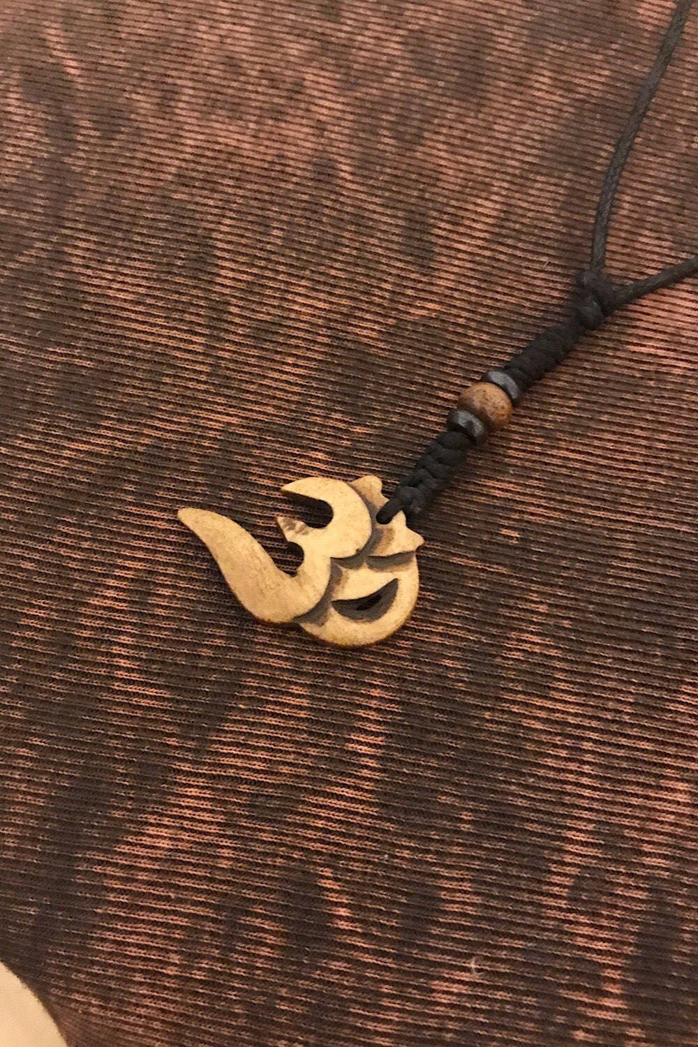 Carved Bone Pendant Necklace/ Chakra Necklace/ BoHo Bone Necklace/ Om Pendant/ Festival Jewelry/ Bone Pendant/ Spiritual Jewelry Gifts