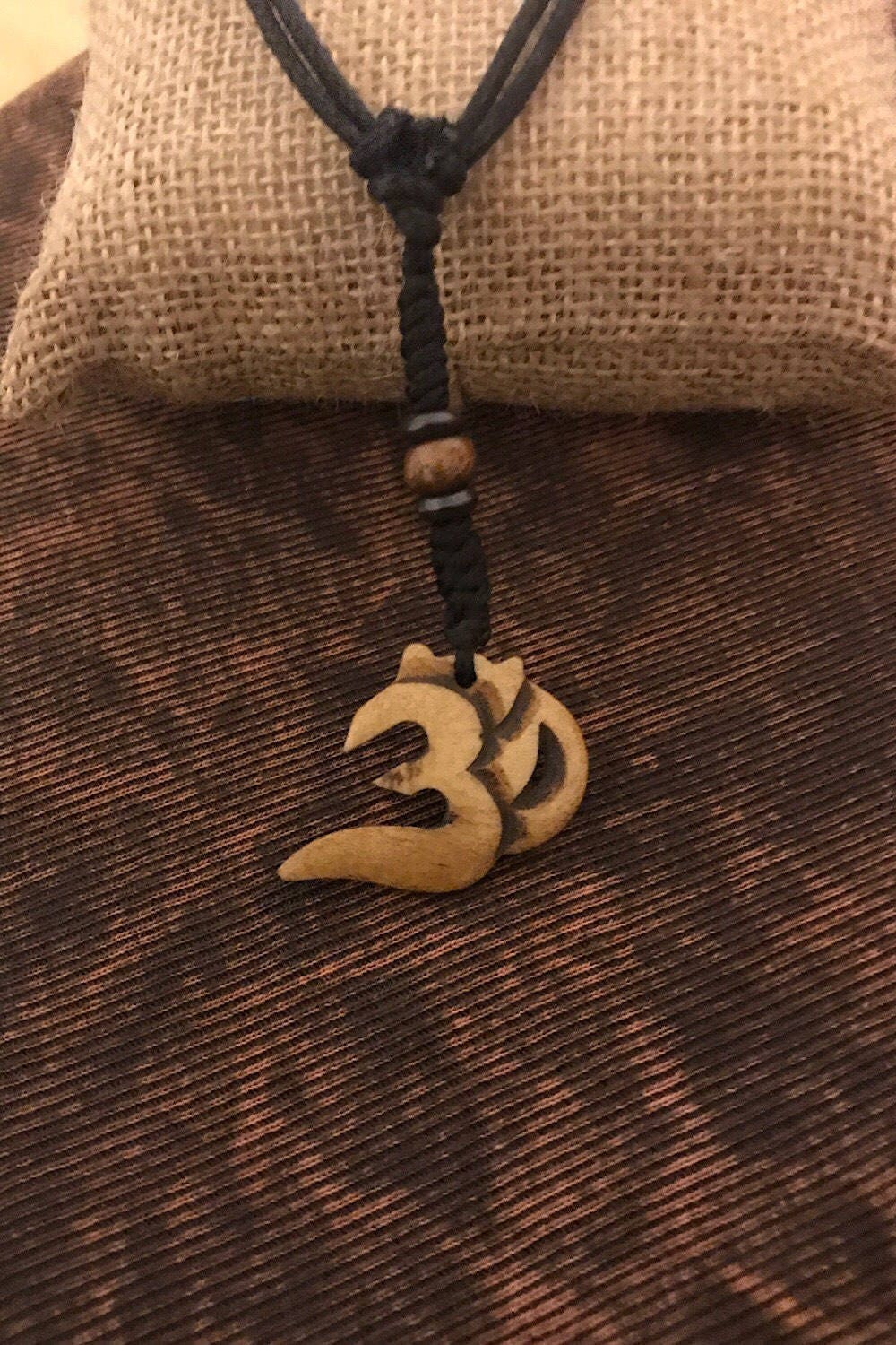 Carved Bone Pendant Necklace/ Chakra Necklace/ BoHo Bone Necklace/ Om Pendant/ Festival Jewelry/ Bone Pendant/ Spiritual Jewelry Gifts