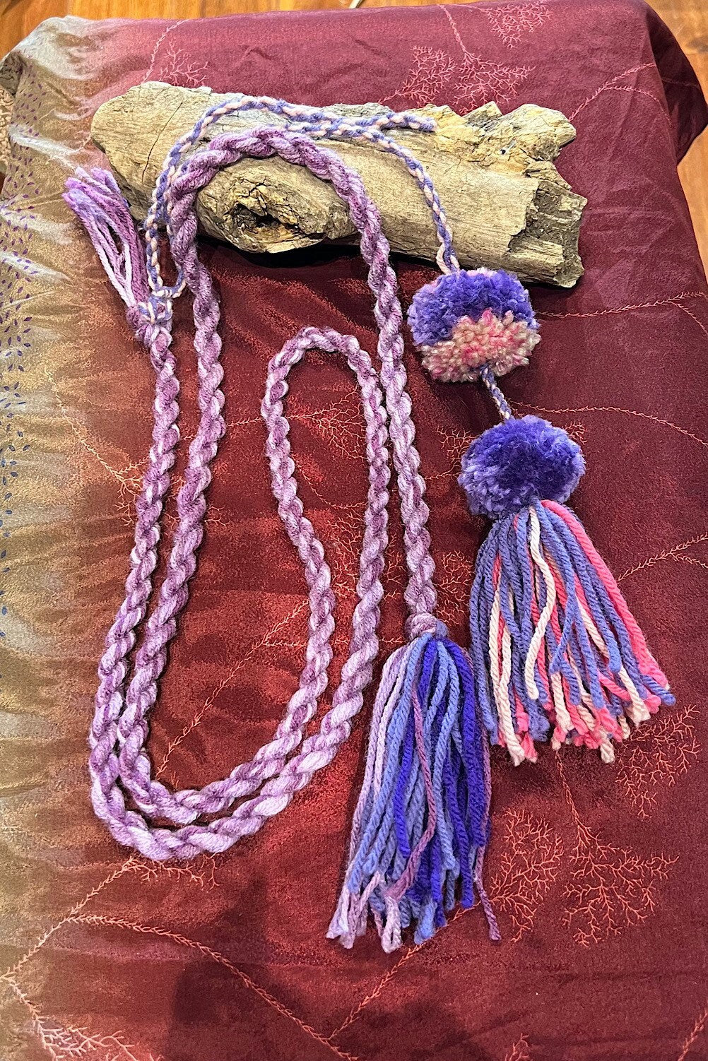 Boho festival Rope Belt Pom Pom Belt, Hippie Wrap Belly Dance Belt, Belly Chain Belts, Tassel Belts, Tribel Ethnic Rope Adjustable Belt