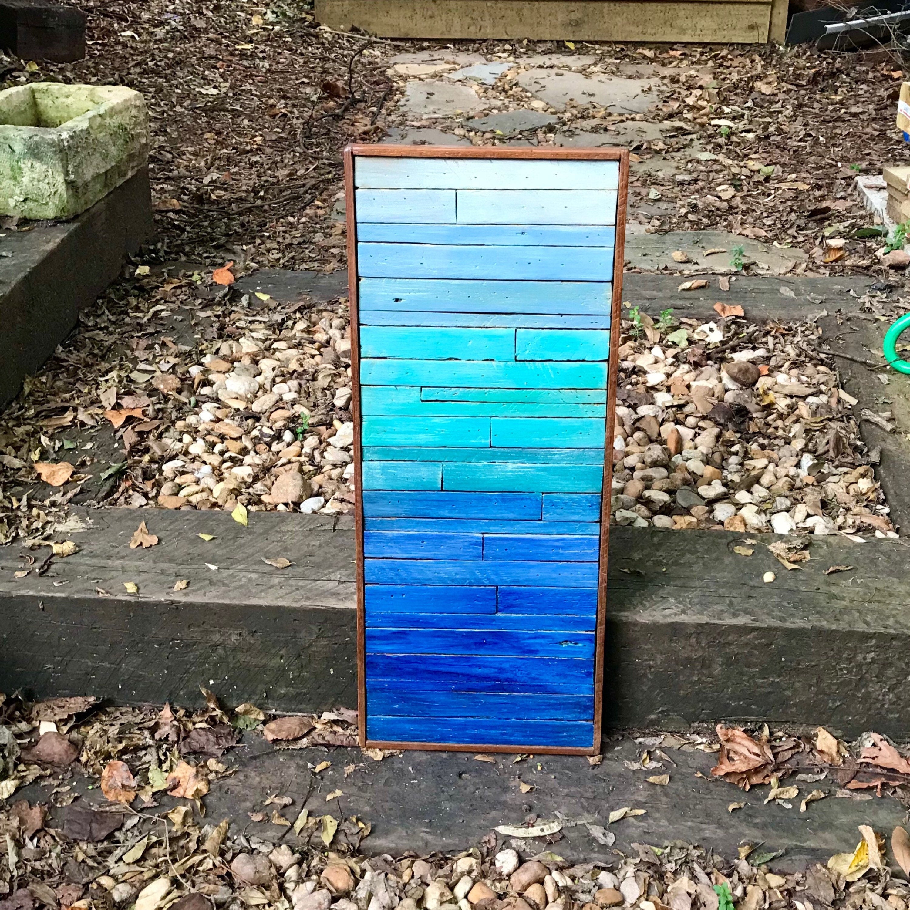 Wall Reclaimed Wood Art Decor, modern large Rustic Mix Media, Sculpture Geometric Abstract County Cabin 3d Mosaic Farmhouse Coastal Wall Art