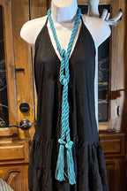 Cotton Long Rope knotted Belt, Twisted Boho festival Hippie Cotton Wrap Unisex belt tassel ends, Tribel Ethnic Rope Adjustable Belt