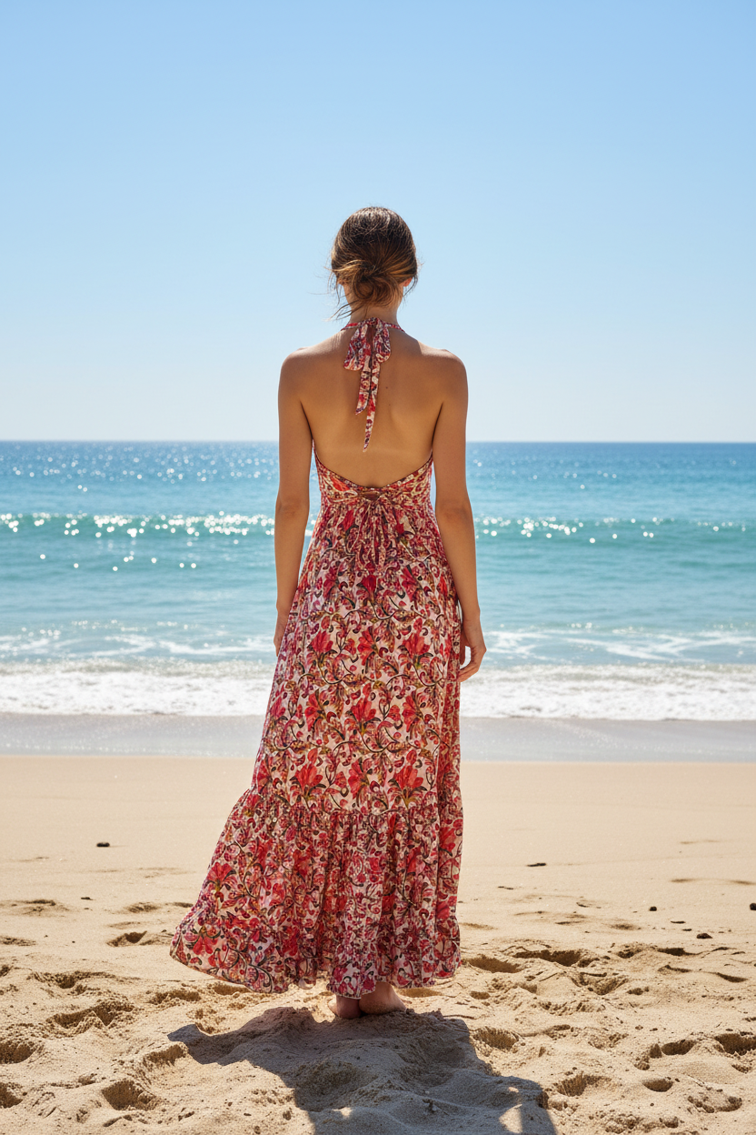 Ethnic, Gypsy, Hippie, Festival, Ruffle dress, additional view 5 from Ariel La Boutique