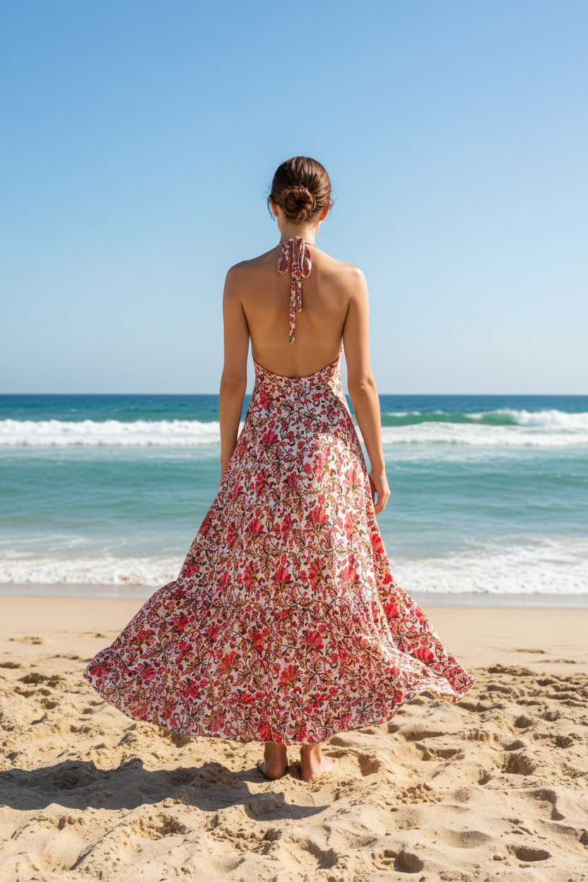 Ethnic, Gypsy, Hippie, Festival, Ruffle dress, additional view 6 from Ariel La Boutique