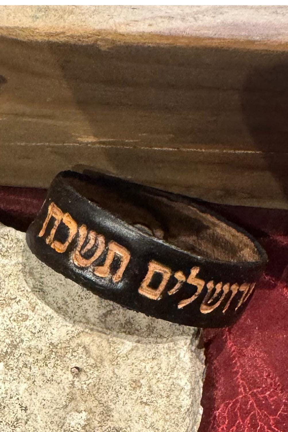 Leather Hebrew Bracelet, Kabbalah  If I forget you, Jerusalem I forget my right hand, Support Israel Jewish Bracelet,Spiritual Prayer