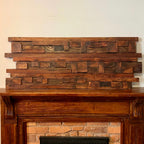 Wall Reclaimed Wood Art Decor, modern large Rustic Mix Media, Sculpture Geometric Abstract County Cabin 3d Mosaic Farmhouse Coastal Wall Art
