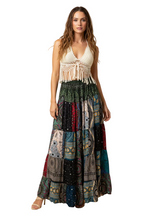 Boho long Skirt, Patchwork Long Maxi Skirt, Bohemian Boho Chic Festival Skirt, Ethnic Hippie Summer One Size Feminine Long Skirt, Boho SkIrt