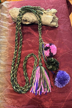 Boho festival Rope Belt Pom Pom Belt, Hippie Wrap Belly Dance Belt, Belly Chain Belts, Tassel Belts, Tribel Ethnic Rope Adjustable Belt