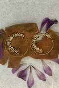 Spiral Brass Earrings/ Bucklace d'oreille Laiton Lotus/ Boho Earrings/ Tribal Jewelry/ Gypsy Hoop Earrings/ Ethnic Earrings/ Laboho