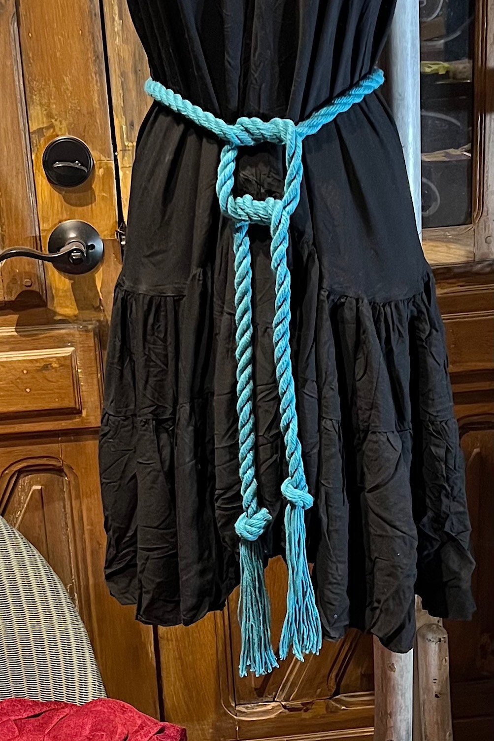 Cotton Long Rope knotted Belt, Twisted Boho festival Hippie Cotton Wrap Unisex belt tassel ends, Tribel Ethnic Rope Adjustable Belt