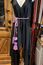 Boho festival Rope Belt Pom Pom Belt, Hippie Wrap Belly Dance Belt, Belly Chain Belts, Tassel Belts, Tribel Ethnic Rope Adjustable Belt