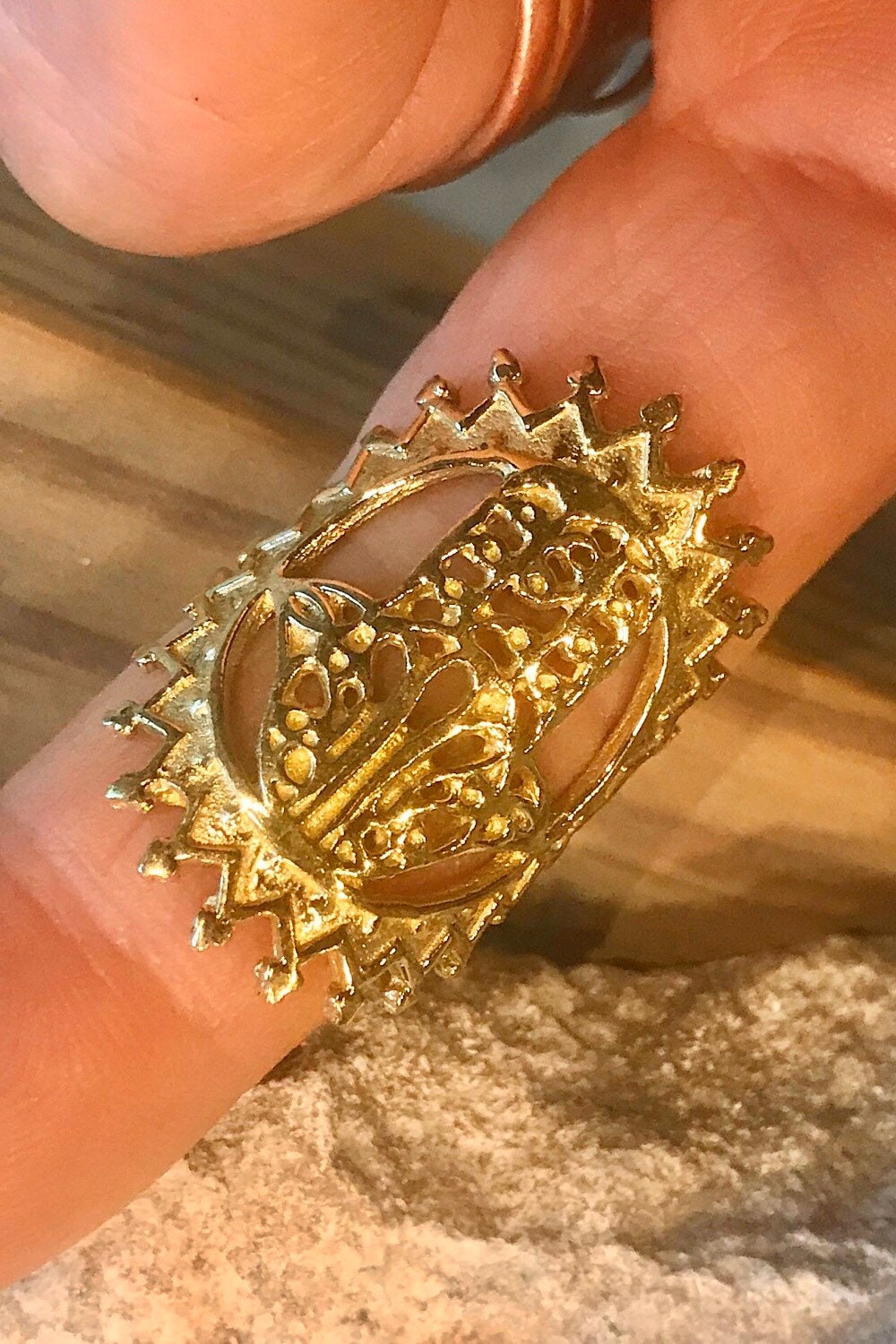 Hamsa ring, Gift for her/Him, Gold ring, Adjustable ring, brass  ring, Festival Jewelry, Boho, Gypsi, Good luck ring, Spiritual Ring