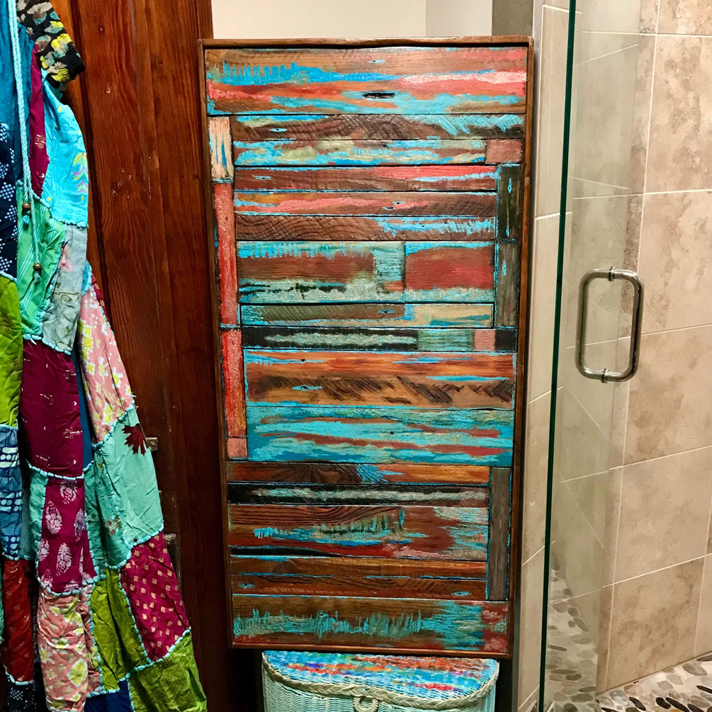 Wall Reclaimed Wood Art Decor, modern Rustic large Mix Media, Sculpture Geometric Abstract County Cabin 3d Mosaic Farmhouse Coastal Wall Art