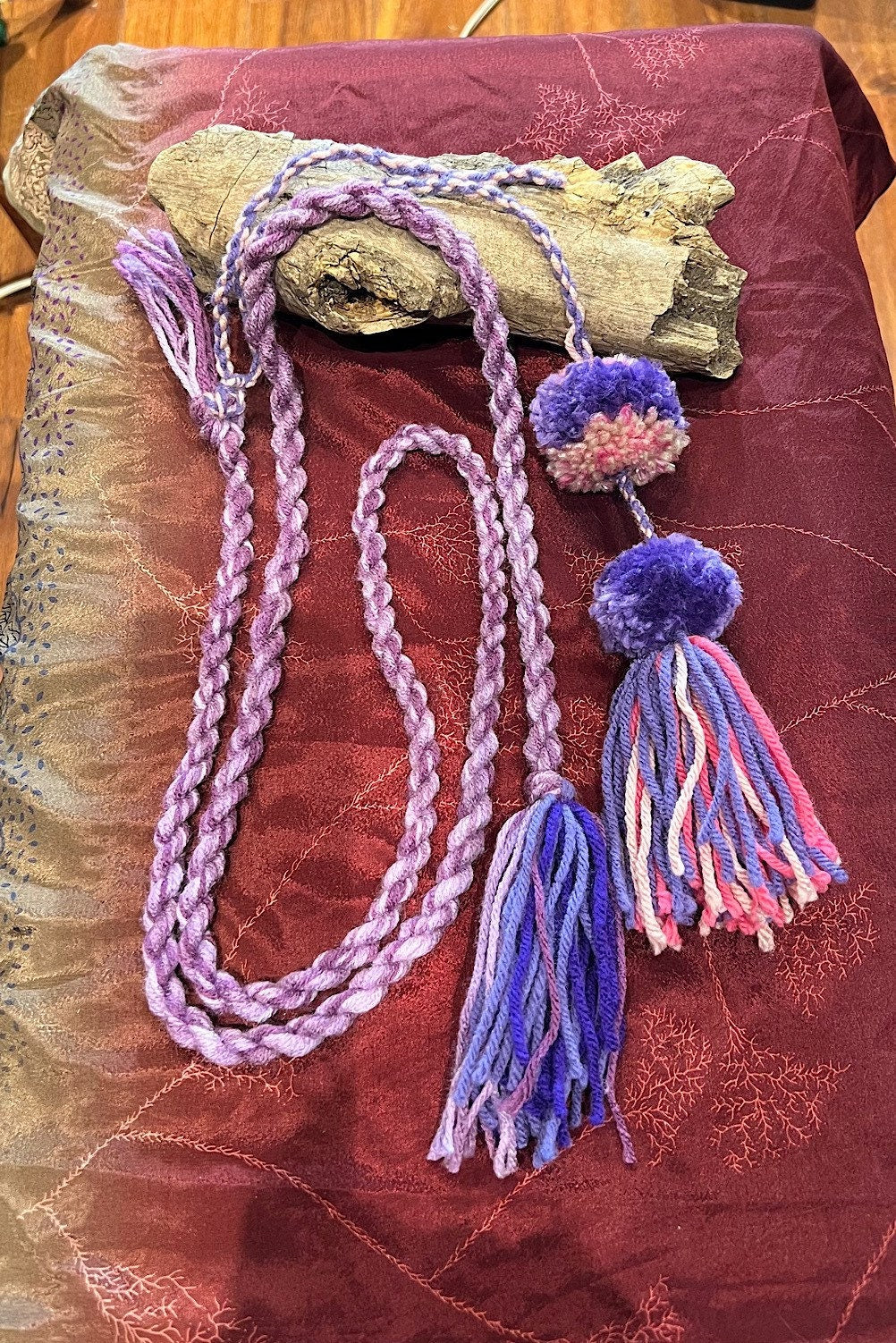 Boho festival Rope Belt Pom Pom Belt, Hippie Wrap Belly Dance Belt, Belly Chain Belts, Tassel Belts, Tribel Ethnic Rope Adjustable Belt