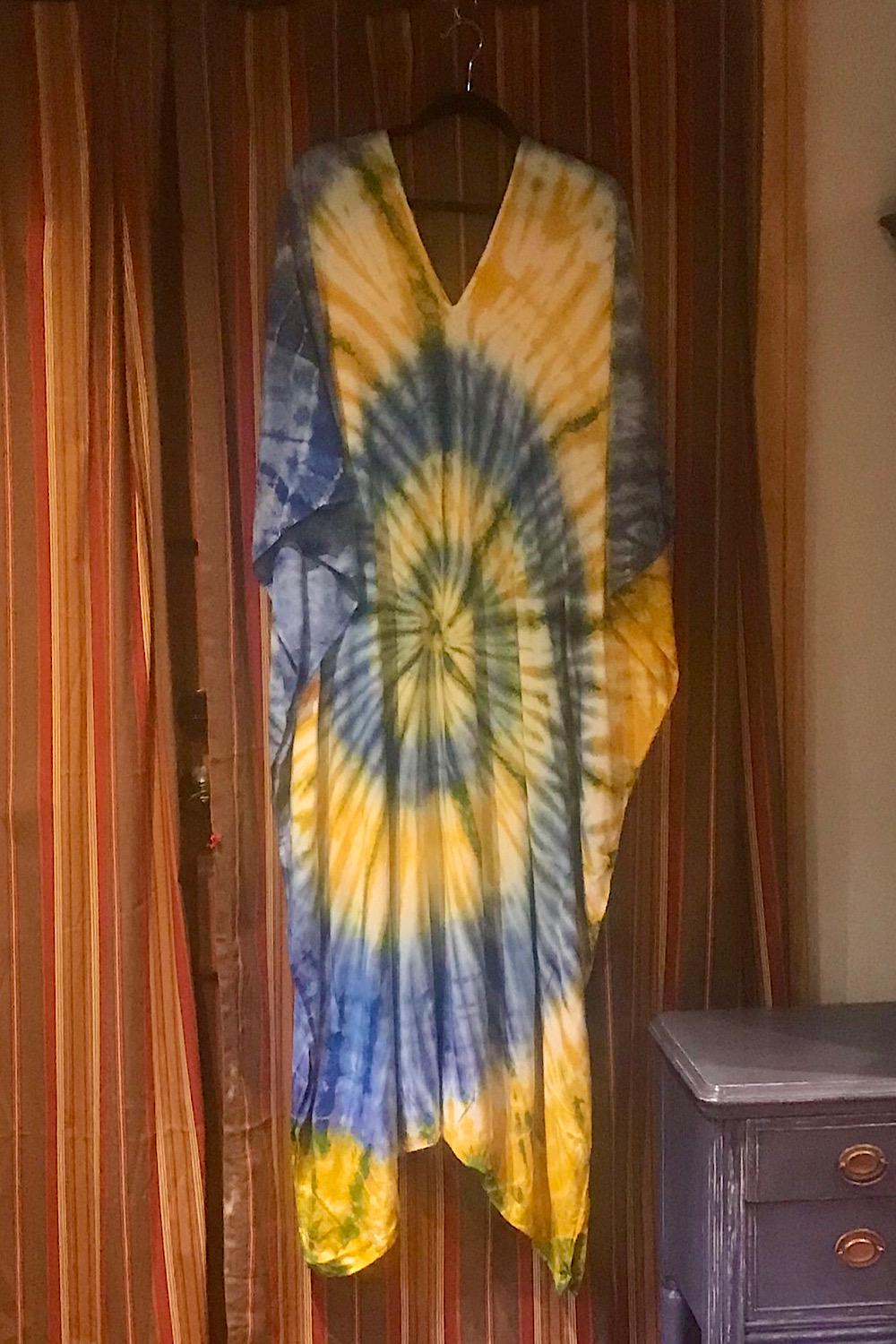 Kaftan Tie Dye Dress, Boho Kaftan kimono Dress, Hippie Kaftan Dress, Bohemian Festival Ethnic Kaftan, Boho Gypsy Dress, Beach Kimono Dress