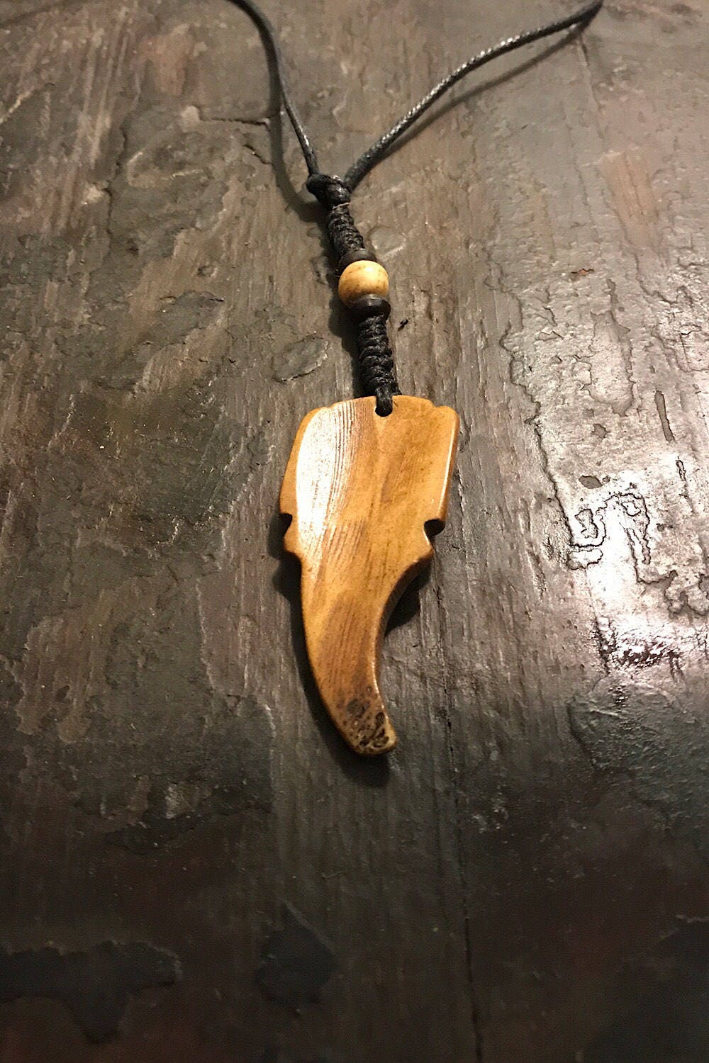 Carved Bone Pendant Necklace/ Chakra Necklace/ BoHo Bone Necklace/ Ganesh Pendant/ Festival Jewelry/ Bone Pendant/ Spiritual Jewelry Gifts