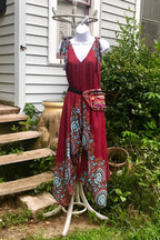 Boho Jumpsuit, Bohemian Clothing, Boho jumpsuit Harem Pants, Loose Yoga Festival Pants, Wide Leg Women Festival Pants, Hippie Summer Romper