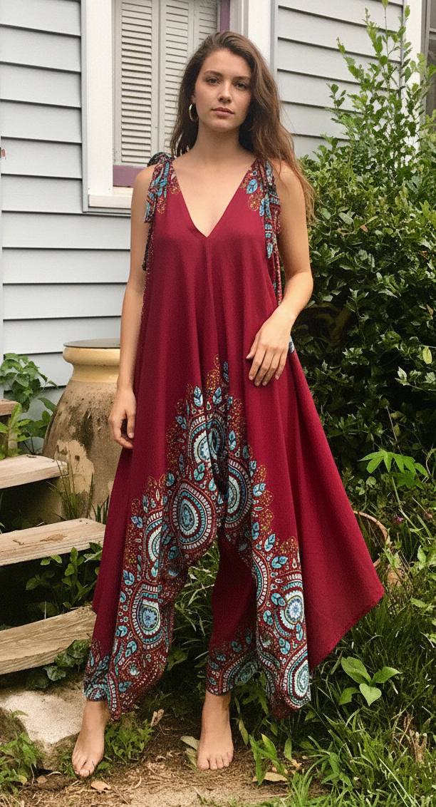 Hippie, Festival, Om, Bohemian, Boho dress, lifestyle view from Ariel La Boutique