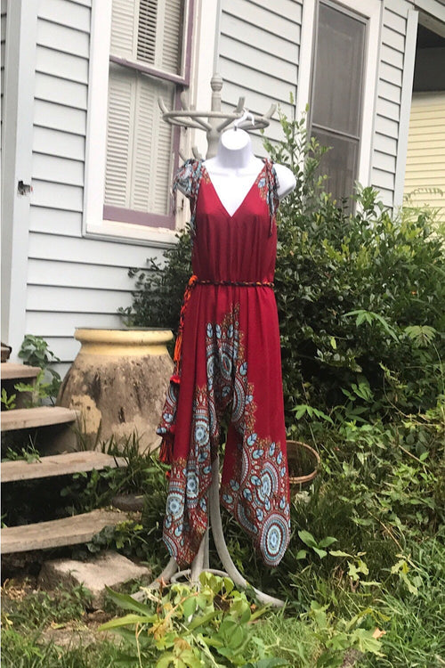 Boho Jumpsuit, Bohemian Clothing, Boho jumpsuit Harem Pants, Loose Yoga Festival Pants, Wide Leg Women Festival Pants, Hippie Summer Romper