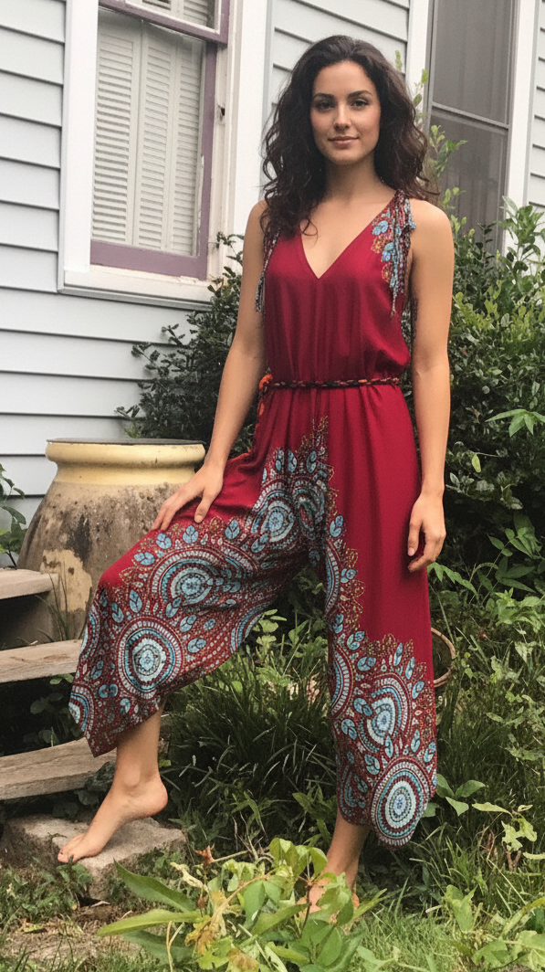 Hippie, Festival, Om, Bohemian, Boho dress, alternate view from Ariel La Boutique