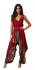 Boho Jumpsuit, Bohemian Clothing, Boho jumpsuit Harem Pants, Loose Yoga  Festival Pants, Wide Leg Women Festival Pants, Hippie Summer Romper