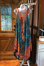Boho Jumpsuit, Bohemian Clothing, Boho jumpsuit Harem Pants, Loose Yoga Festival Pants, Wide Leg Women Festival Pants, Hippie Summer Romper