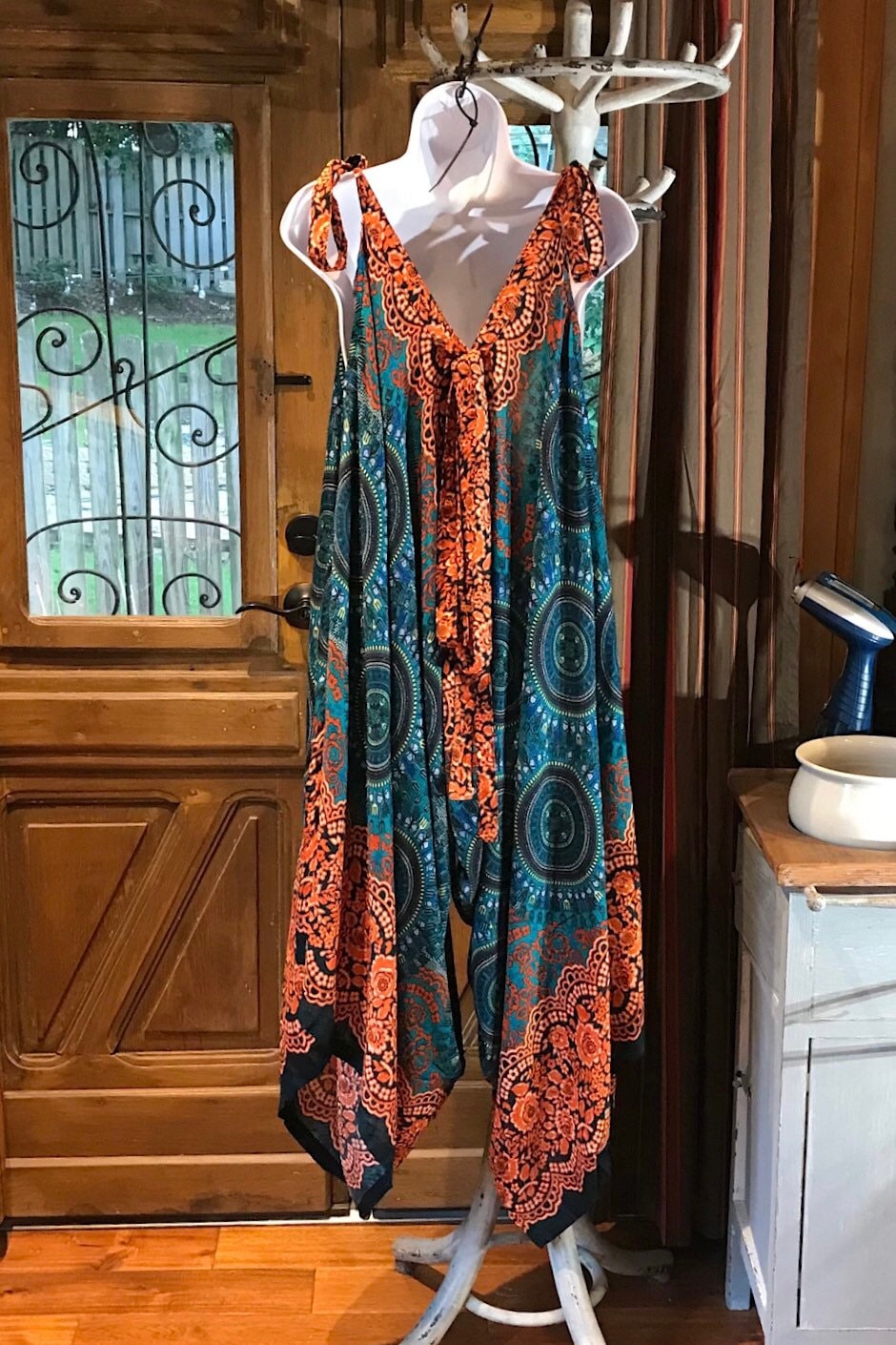 Boho Jumpsuit, Bohemian Clothing, Boho jumpsuit Harem Pants, Loose Yoga Festival Pants, Wide Leg Women Festival Pants, Hippie Summer Romper