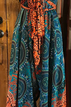 Boho Jumpsuit, Bohemian Clothing, Boho jumpsuit Harem Pants, Loose Yoga Festival Pants, Wide Leg Women Festival Pants, Hippie Summer Romper