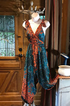 Boho Jumpsuit, Bohemian Clothing, Boho jumpsuit Harem Pants, Loose Yoga Festival Pants, Wide Leg Women Festival Pants, Hippie Summer Romper