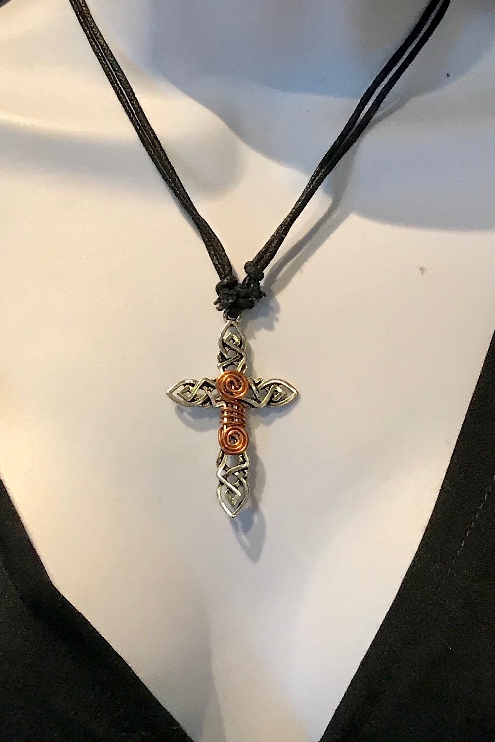 Cross Metal Copper Pendant Necklace/Chakra Necklace/ BoHo Necklace/ Cross Pendant/ Festival Jewelry/ Copper Pendant/ Spiritual Jewelry Gifts