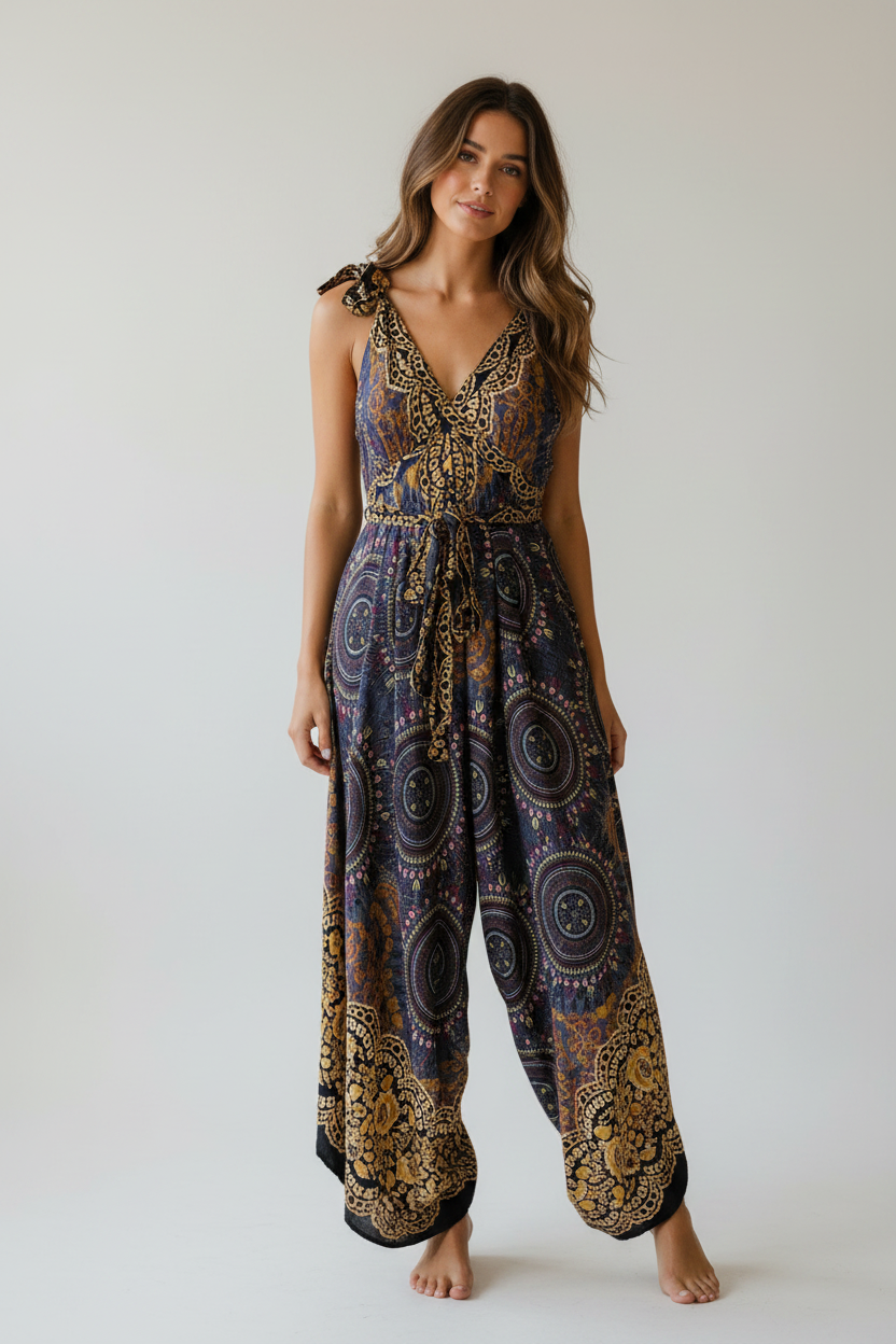 Boho Jumpsuit, Bohemian Clothing, Boho jumpsuit Harem Pants, Loose Yoga  Festival Pants, Wide Leg Women Festival Pants, Hippie Summer Romper