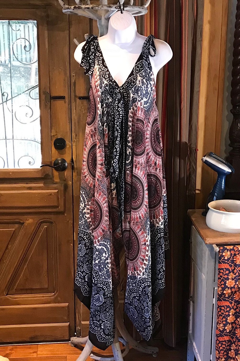 Boho Jumpsuit, Bohemian Clothing, Boho jumpsuit Harem Pants, Loose Yoga Festival Pants, Wide Leg Women Festival Pants, Hippie Summer Romper