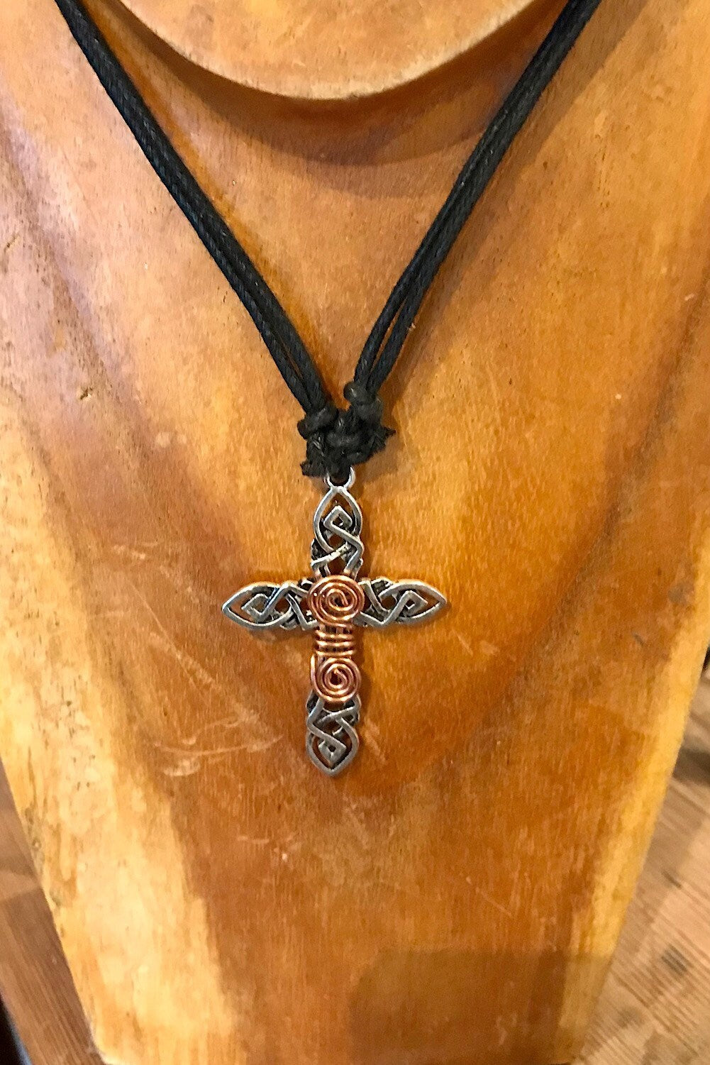 Cross Metal Copper Pendant Necklace/Chakra Necklace/ BoHo Necklace/ Cross Pendant/ Festival Jewelry/ Copper Pendant/ Spiritual Jewelry Gifts
