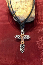 Cross Metal Copper Pendant Necklace/Chakra Necklace/ BoHo Necklace/ Cross Pendant/ Festival Jewelry/ Copper Pendant/ Spiritual Jewelry Gifts