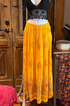 Boho long skirt, Sequined Embroidery Long Maxi Skirt, Bohemian Chic Festival Ethnic Hippie Summer One Size Feminine Long Skirt.