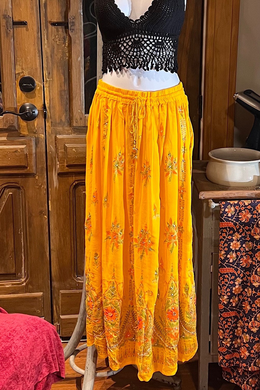 Sequined, Ethnic, Hippie, Festival, Bohemian skirt, additional view 11 from Ariel La Boutique