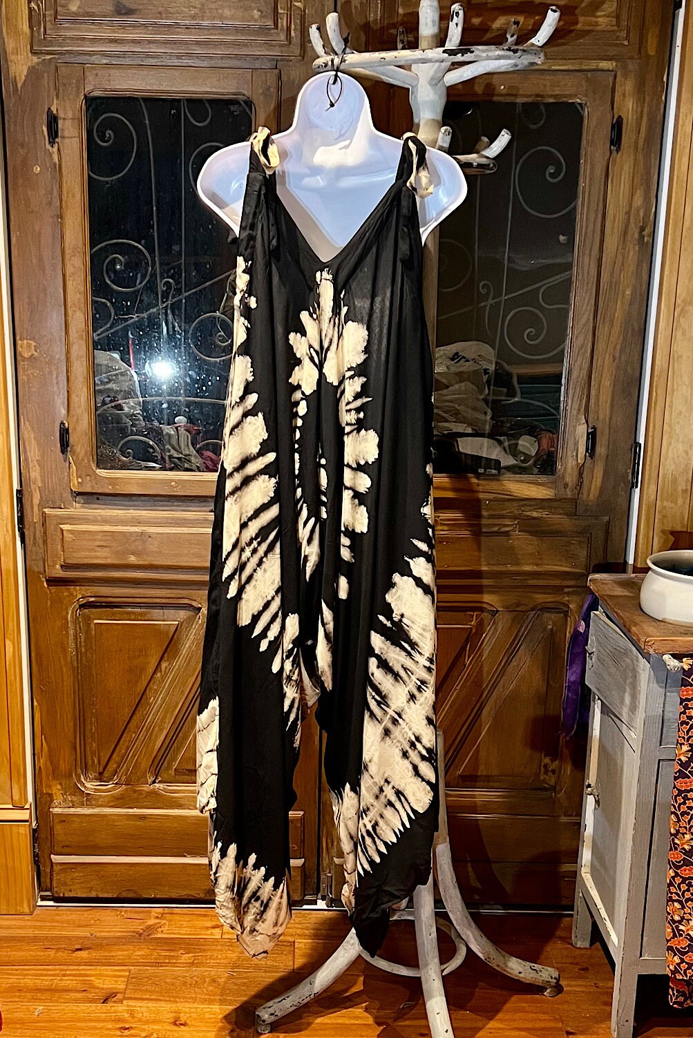 Boho Tie Dye Jumpsuit, Bohemian Clothing, Boho jumpsuit Harem Pants, Loose Yoga Festival Pants, Wide Leg Women Festival Pants, Hippie Pants
