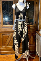 Boho Tie Dye Jumpsuit, Bohemian Clothing, Boho jumpsuit Harem Pants, Loose Yoga Festival Pants, Wide Leg Women Festival Pants, Hippie Pants