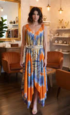 Tie Dye, Hippie, Festival, Om, Bohemian pants, alternate view from Ariel La Boutique