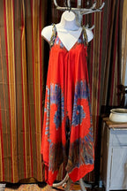 Boho Tie Dye Jumpsuit, Bohemian Clothing, Boho jumpsuit Harem Pants, Loose Yoga Festival Pants, Wide Leg Women Festival Pants, Hippie Pants
